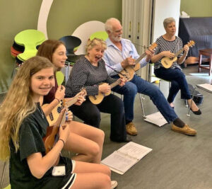 Ukulele class at the Washington Conservatory of Music
