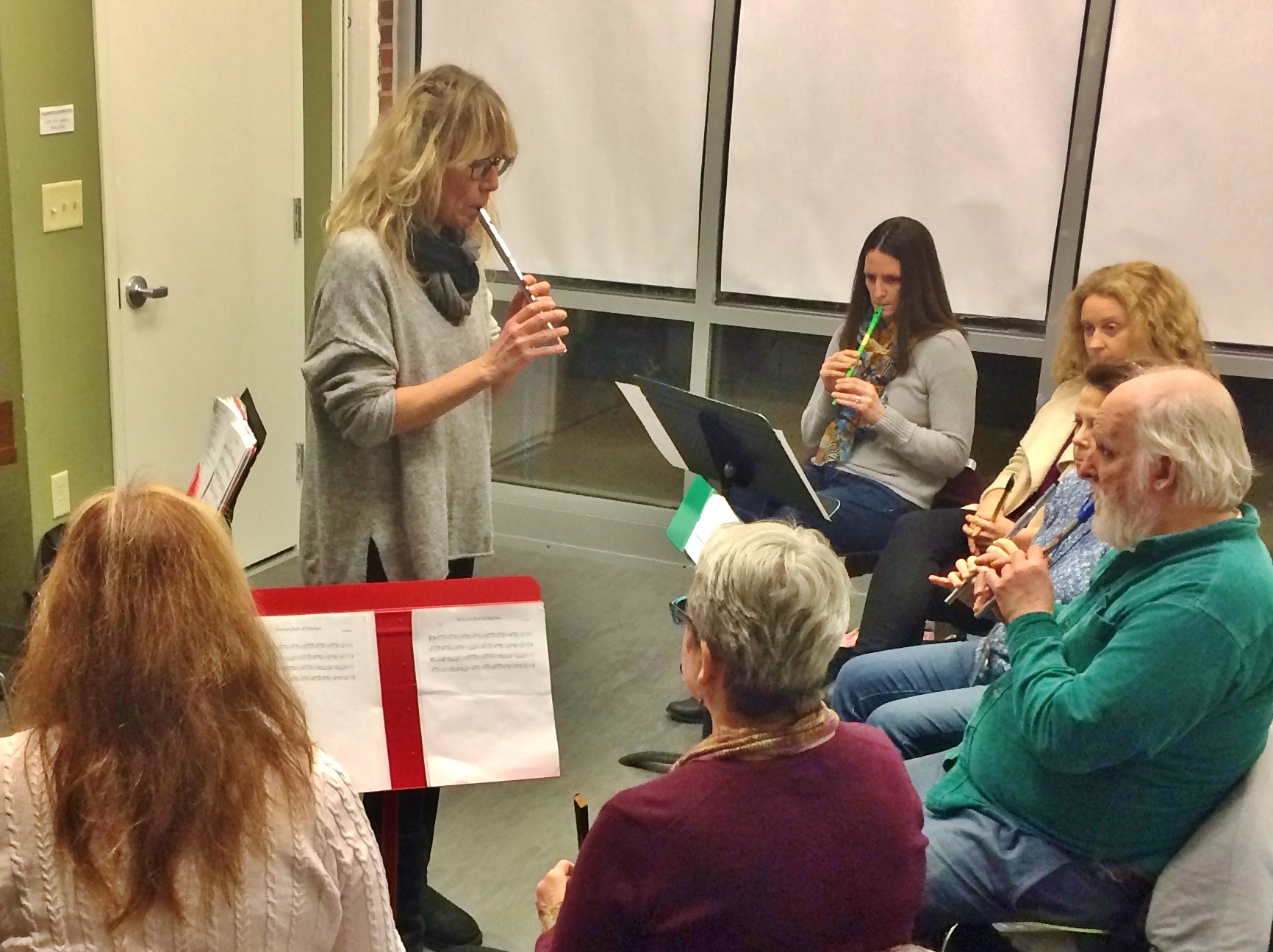 Irish Flute and tin whistle class at the Washington Conservatory of Music