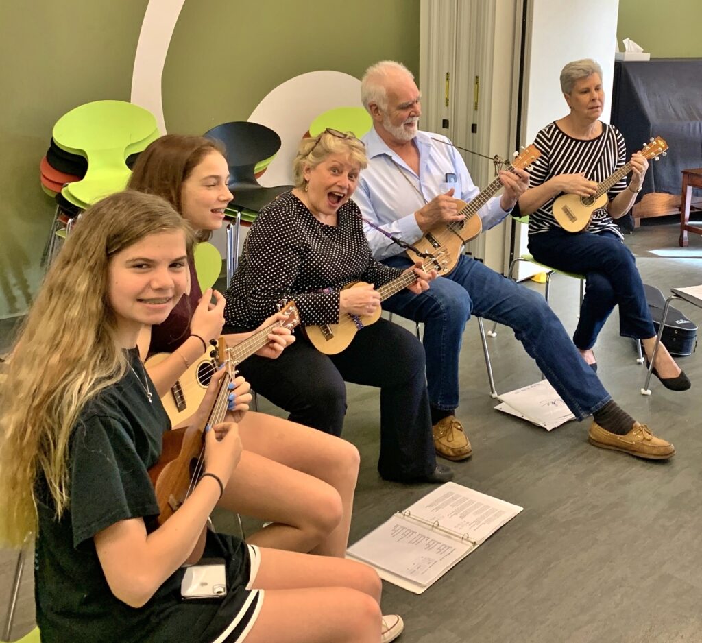 Ukulele class at the Washington Conservatory of Music
