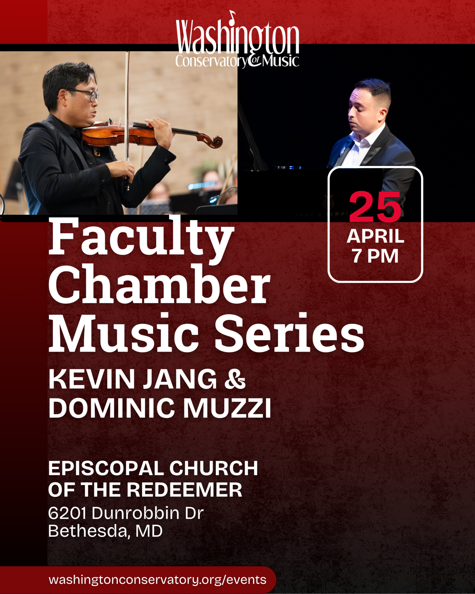 Faculty Chamber Music Series: Kevin Jang and Dominic Muzzi - Washington ...